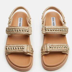 Brand New Never Worn Mona Gold Multi Steven Madden Sandals
